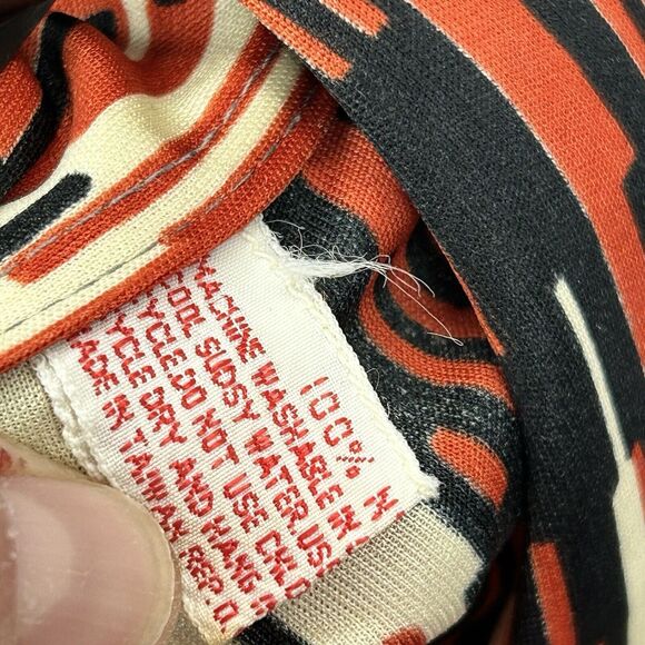 Vintage Tarri Women's Top Small 5 Long Sleeve 1/2 Button Shirt Abstract Retro - Picture 7 of 8